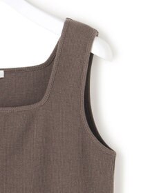 23区 S シャイニーリブ スクエアネック タンクトップ