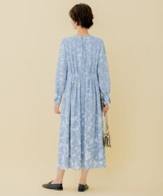 自由区 【XSサイズ～/洗える】グラデーションフラワープリント ワンピース