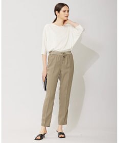 ICB 【接触冷感・UVケア・速乾・洗える】FluidBackSatin ドロストパンツ