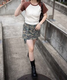 WEGO ヴィンテージウォッシュサス付スカパン