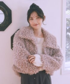 earth music&ecology プードルファーショートブルゾン