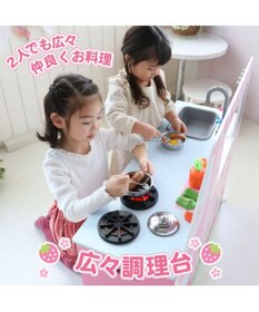 Mother garden マザーガーデン 木製 おままごと キッチン 音が鳴る ストロベリーキッチンカー