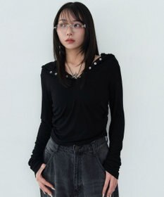 WEGO ヘンリーネックフードロンT