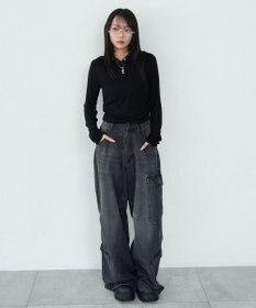 WEGO ヘンリーネックフードロンT