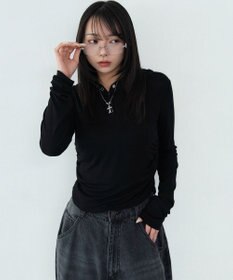 WEGO ヘンリーネックフードロンT