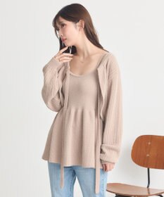 earth music&ecology 【SET ITEM】SET2点ショートボレロ＋ペプラムニットキャミ