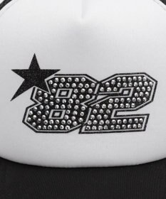 WEGO ナンバリングラインストーンメッシュキャップ