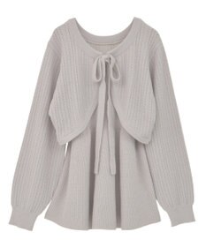 earth music&ecology 【SET ITEM】SET2点ショートボレロ＋ペプラムニットキャミ