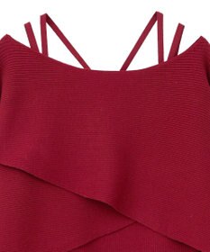 earth music&ecology 【2WAY】【洗濯機洗い可】SET2点クロスニット＋キャミソール