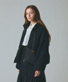 GRACE CONTINENTAL ツイードコンビパフィーブルゾン