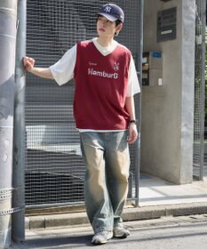 WEGO 【２点SET】アンサンブルゲームロゴニットベスト