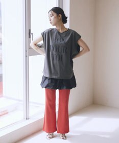 earth music&ecology 【綿100％】フレンチスリーブプリントＴシャツ