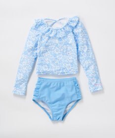 OP／FILA 【marie claire ENFANTS】フリル襟付き長袖ラッシュガード型水着