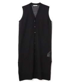 BEIGE， 【洗える】MILANO / リネン混シアーロングジレカーディガン