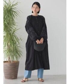 AMERICAN HOLIC インドコットン袖刺繍ワンピース