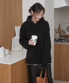 WEGO 【ユニセックス着用ITEM/裏起毛】リラックスフィットスウェットプルパーカー