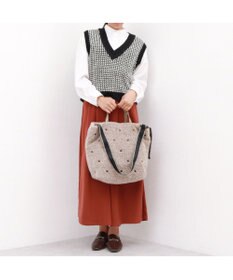 UNBILLION カシュカシュ cachecache / ミックスカラーボアドット2wayトート