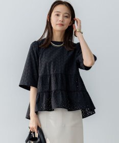 組曲 S エンブロイダリーレースフリル ブラウス