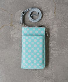 MIYABIYA La quoh with kirakaracho 南蛮七宝プリントレザー スマホポシェット