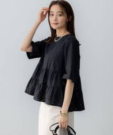 組曲 S エンブロイダリーレースフリル ブラウス