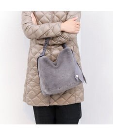 UNBILLION カシュカシュ cachecache / 下がりグログランワンハンドルエコファートート