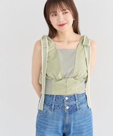 Green Parks ・ｓｗｉｎｇ　ｂｙ　ショルダーリボンノースリーブ