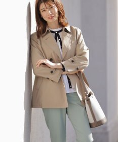 J.PRESS LADIES L 【洗える】プレーティングジャージー モックネックカットソー