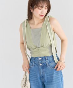 Green Parks ・ｓｗｉｎｇ　ｂｙ　ショルダーリボンノースリーブ