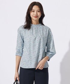 J.PRESS LADIES L 【洗える】Liberty Lilibet＆Hannah Rose スタンドカラー ブラウス