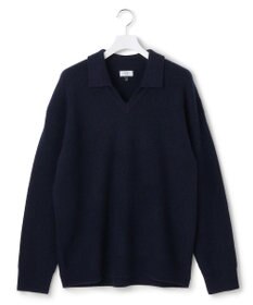 J.PRESS YORK STREET 【UNISEX】ウールカシミヤ スキッパーニットポロシャツ