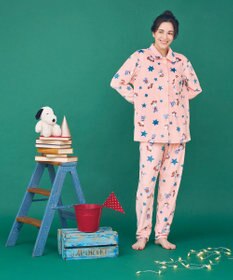 WACOAL ワコール_リラックス＆スリープ パジャマ フリース素材(本体) あったか 長袖 長ズボン PEANUTS スヌーピー レディース FDW463 /ワコール