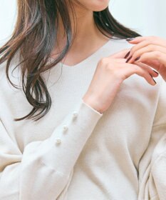 Feroux 【洗える】Vネック プルオーバー ニット