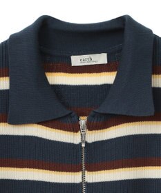 earth music&ecology Wジップリブカーディガン