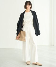 UNFILO 【11サイズ展開】 BEAUTY MOVE タックワイドパンツ