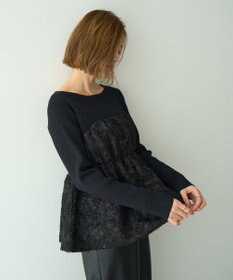 YECCA VECCA バルーンヘムドッキングニット