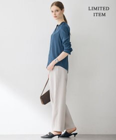 ICB L 【6/12-6/28期間限定・受注生産・WEB限定】BackSatinAmunzen キーネックブラウス