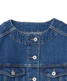 earth music&ecology ノーカラーデニムジャケット