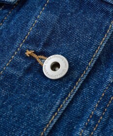 earth music&ecology ノーカラーデニムジャケット