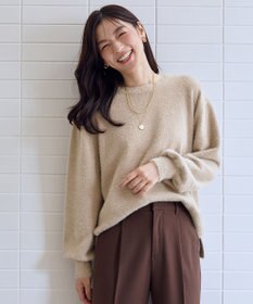 ANY L ショートシャギープルオーバーニット