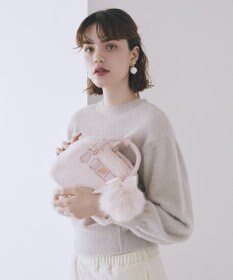 Maison de FLEUR 【限定カラーあり】フェイクファーラウンドバッグ