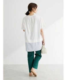 Green Parks 布帛レイヤー半袖チュニック