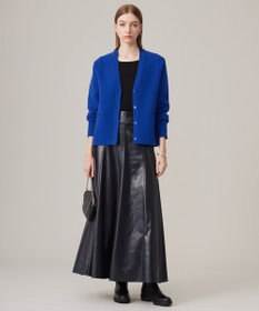 ICB L 【洗える】サテンワックスヴィンテージ フレアスカート