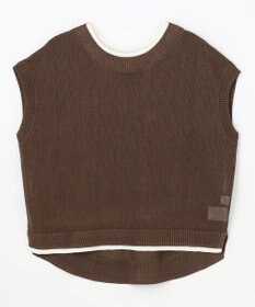 ANY L ラミータッチフレンチスリーブニット