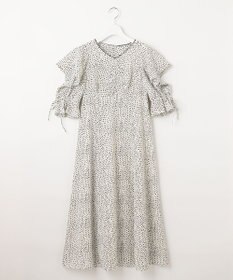 Feroux 【洗える】ショルダーオープンドット ワンピース