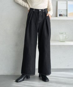 earth music&ecology タックホックデニムパンツ