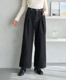 earth music&ecology タックホックデニムパンツ