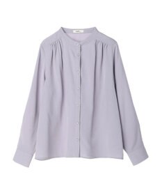 earth music&ecology バンドカラーブラウス