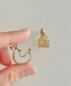 CASUMINO 【手編み/K14gf】leaf earrings イヤリング
