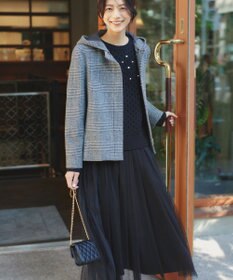 組曲 【WEB限定】パール釦ケーブル ニット