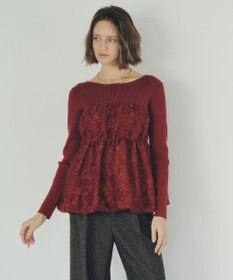 YECCA VECCA バルーンヘムドッキングニット